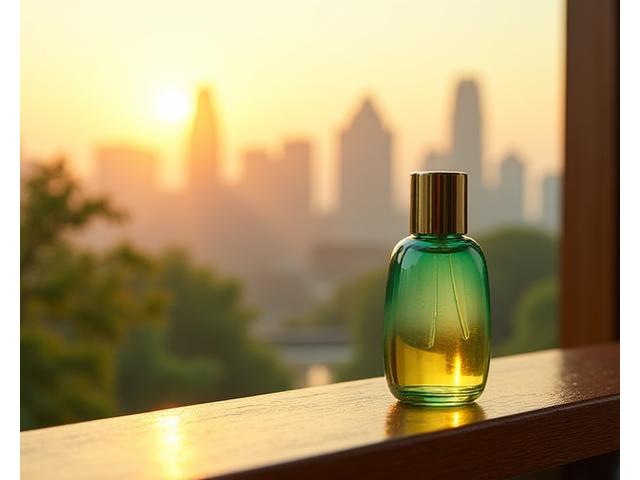 横浜の美しい港の風景と、そこからインスパイアされた化粧品ボトル